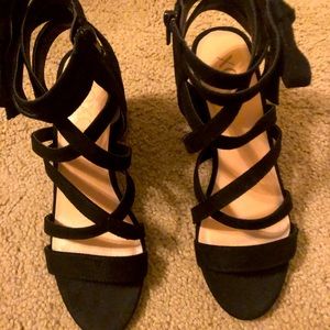 Black strappy sandals